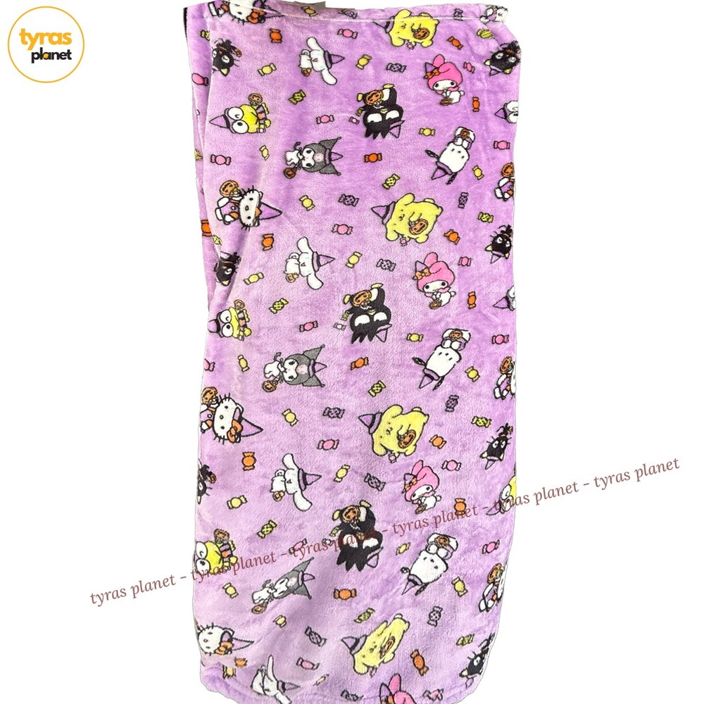 Sanrio Hello Kitty Friends Halloween Throw Blanket Purple Candy 60x70 Northwest
